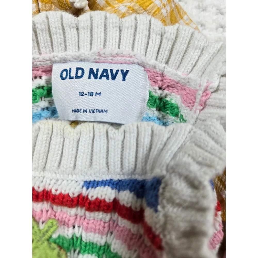 Baby Girl Dress Bundle 12 Mth‎ Gingham Floral Strawberry Old Navy Youngland 4pc